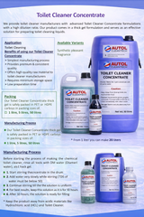 AUTOL Cleantech Toilet Cleaner Concentrate – High Strength Bathroom Cleaner – Removes Tough Stains, Limescale & Odor – Concentrated Toilet Cleaning Solution for Home & Commercial Use