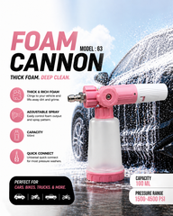 Mini Foam Cannon for Pressure Washer – Thick Snow Foam Sprayer Gun, Adjustable Foam Nozzle, Quick Connect Car Wash Foam Blaster, 100ml Bottle