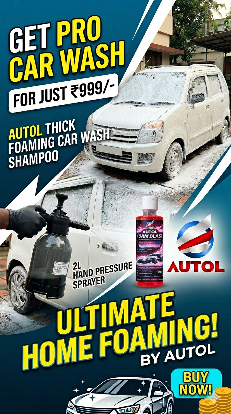 AUTOL Ultimate High-Pressure Foam Combo – Professional Foaming Car Wash Shampoo (250ml) + Manual Pump Foam Sprayer Kit