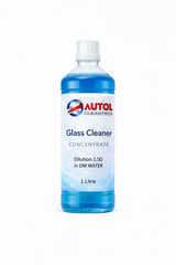 AUTOL Glass Cleaner Concentrate 1L – Blue Liquid Glass Cleaning Solution – 1:50 Dilution Ratio – Streak-Free Shine for Glass, Mirrors & Windows