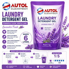 Autol Laundry Detergent Gel Concentrate 1kg Lavender Fresh – Makes 6 Liters | 1:5 Mixing Ratio