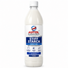 AUTOL CLEANTECH Stiff Starch Liquid – Direct Use | Crisp Professional Finish for Shirts, Uniforms, Cotton & Linens | 1 Litre